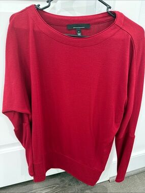 White House Black Market Red Crewneck Sweater